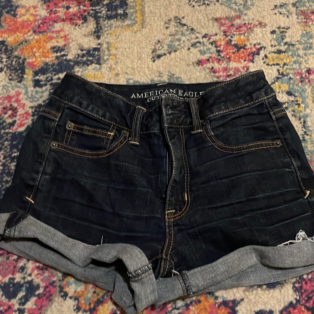 AE cuffed denim shorts